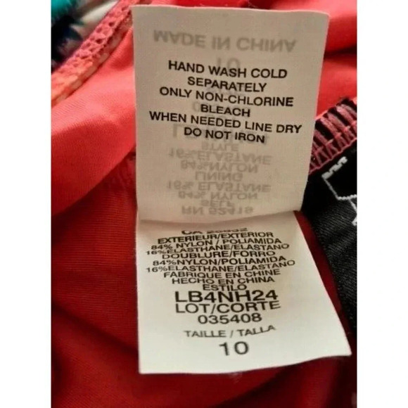 La Blanca Lined One Piece multicolor Swimsuit Size 10 - Picture 6 of 7